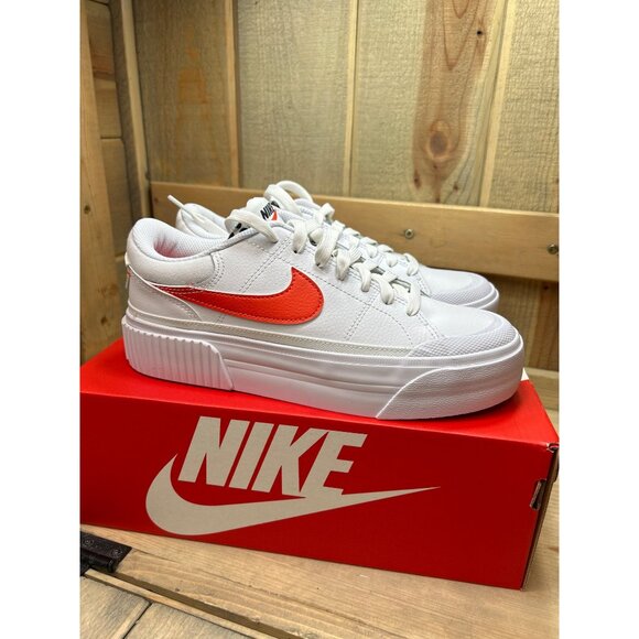 Nike Shoes - US6.5 Nike Court Legacy Lift Women's Shoes - White/Team Orange-Rattan-Black